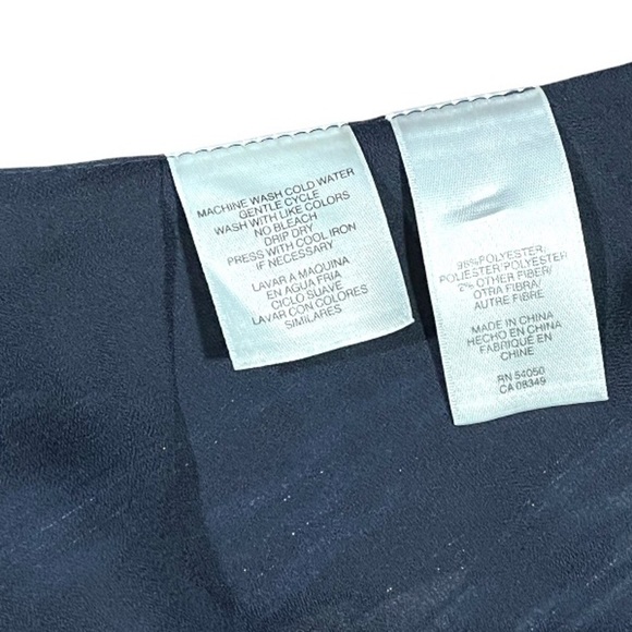 Jones NY Blue and Shimmer Silver Layered Midi Skirt sz 4 - Picture 5 of 11